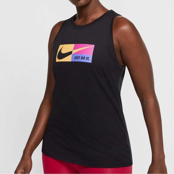 Nike Dri-FIT Icon Clash Graphic Training‎ Tank Top Black Size Small - Picture 1 of 5